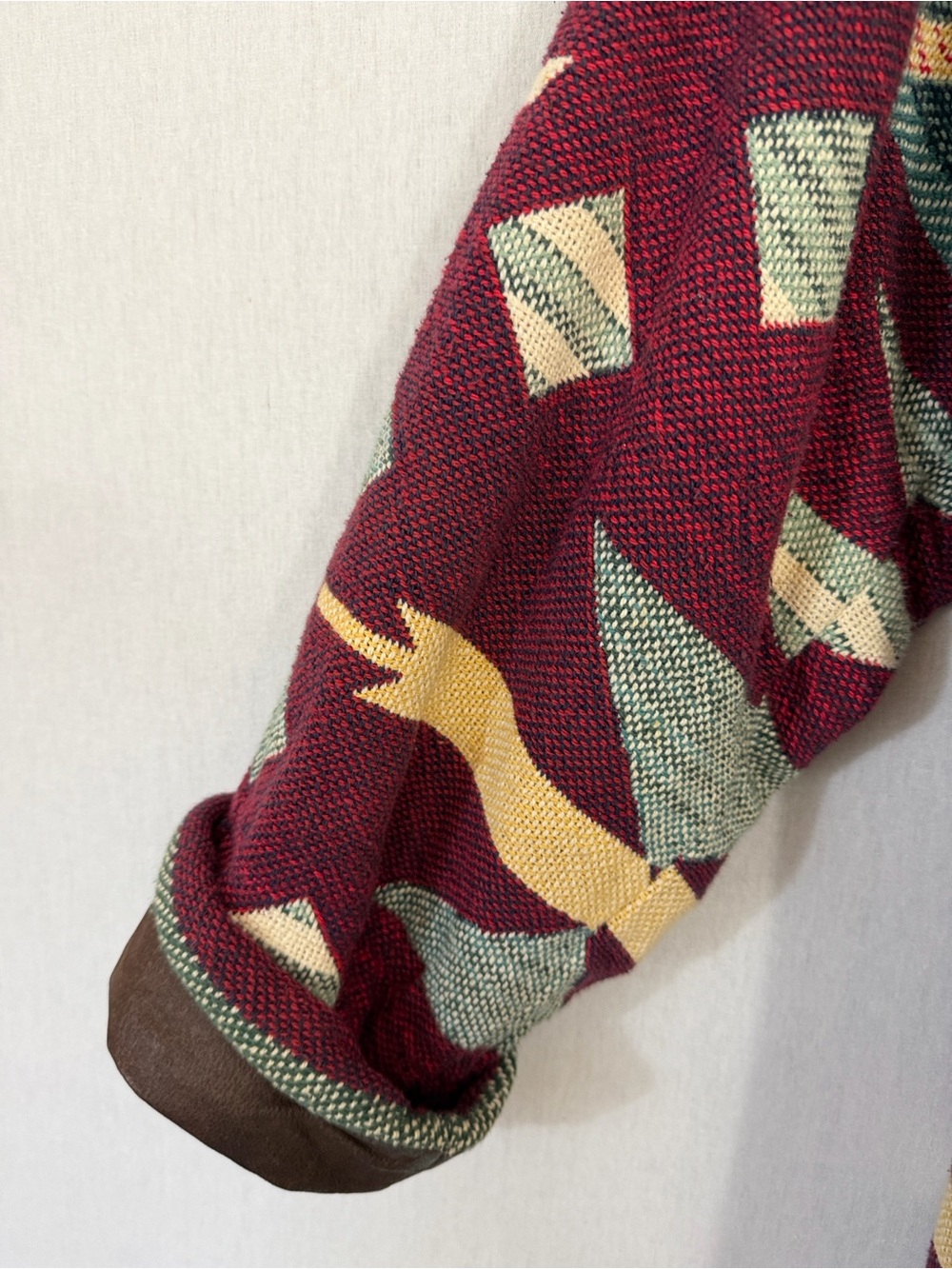 Vintage Boho Aztec Southwestern Western Cotton Jacket oversized Made in USA - Picture 4 of 9